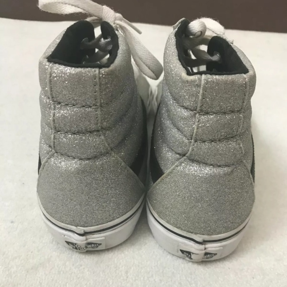 Vans unisex Sk8-Hi Silver Glitter sneakers shoes - Picture 8 of 8